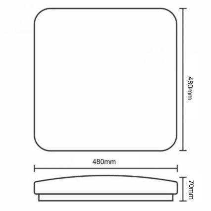 Himmennettävä LED-kattovalaisin OPAL LED/48W/230V 3000-6500K + kauko-ohjaus