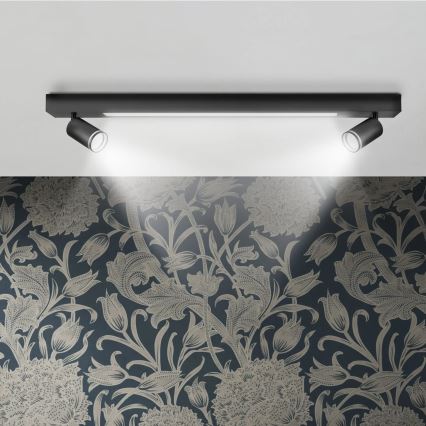 LED-kattovalaisin PARIISI LED/24W/230V + 2xGU10/10W musta