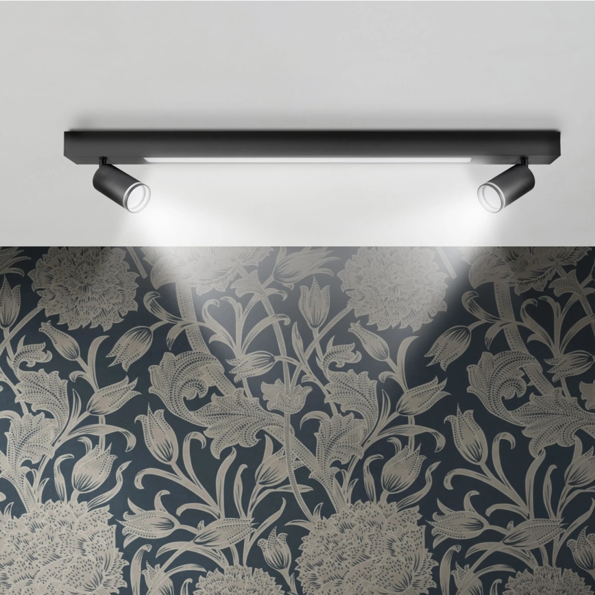 LED-kattovalaisin PARIISI LED/24W/230V + 2xGU10/10W musta