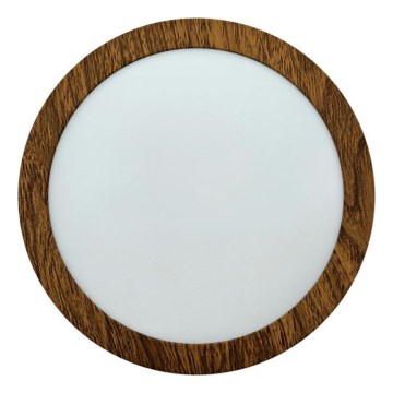 LED-kattovalaisin RING LED/12W/230V 4200K halkaisija 16 cm ruskea
