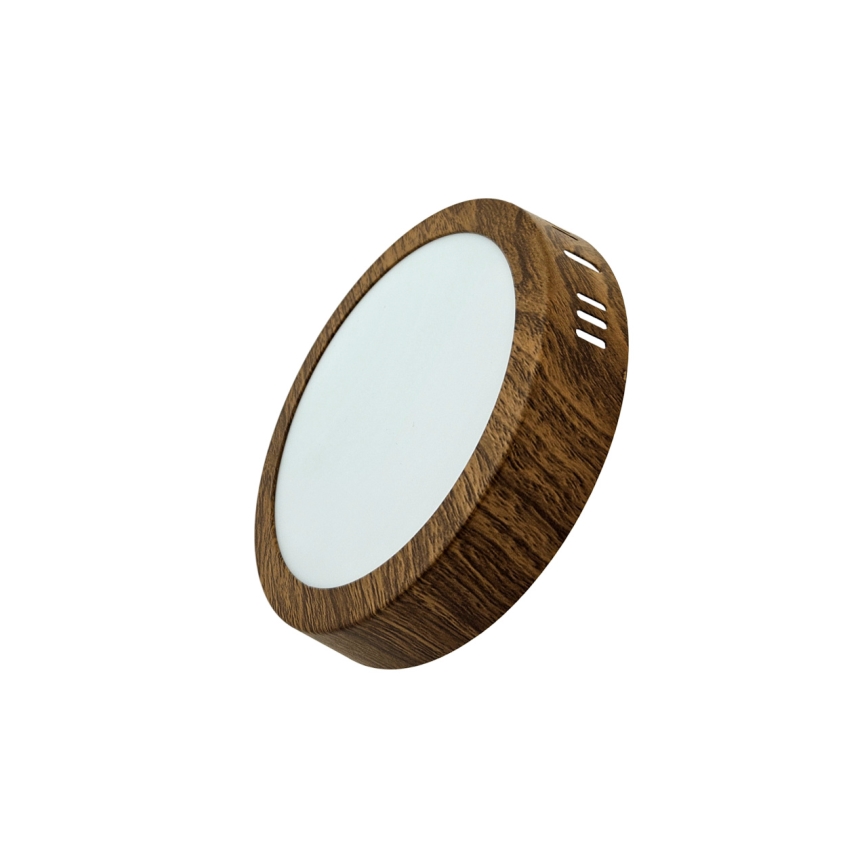 LED-kattovalaisin RING LED/12W/230V 4200K halkaisija 16 cm ruskea