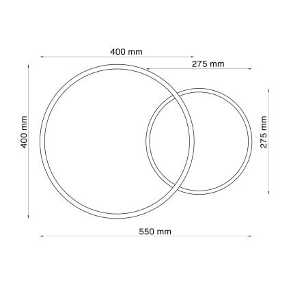 LED-kattovalaisin ROMAN LED/33W/230V 4000K musta