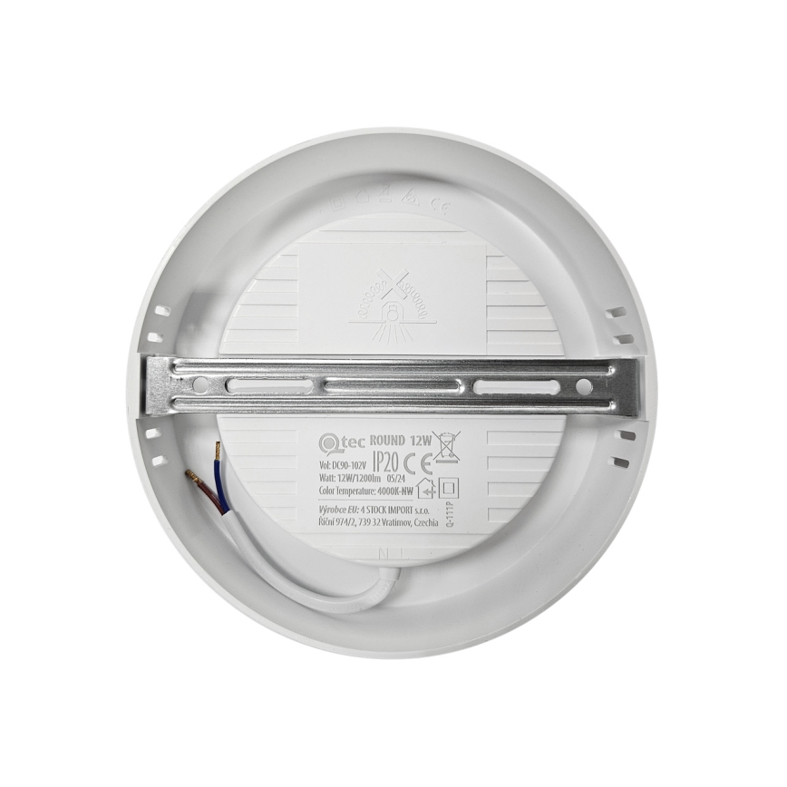 LED-kattovalaisin ROUND LED/12W/230V 4000K halkaisija 16,7 cm valkoinen