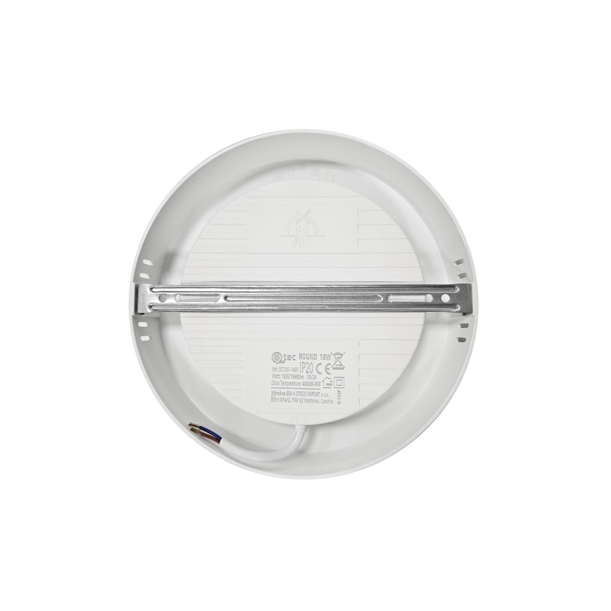 LED-kattovalaisin ROUND LED/18W/230V 4000K halkaisija 21,5 cm valkoinen