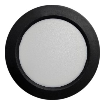 LED-kattovalaisin ROUND LED/6W/230V 4000K halkaisija 12,1 cm musta