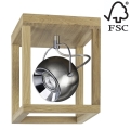 LED-kattovalaisin ROY 1xGU10/5W/230V matta tammi - FSC-sertifioitu