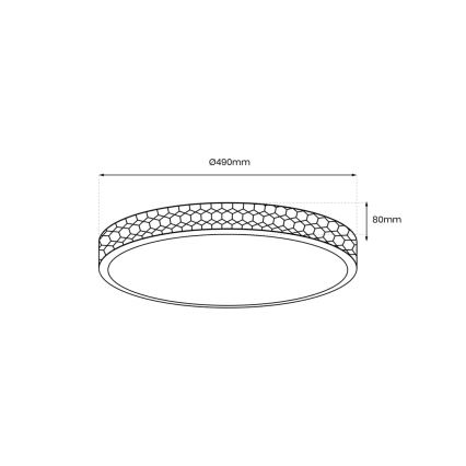LED-kattovalaisin SHINY LED/34W/230V kulta