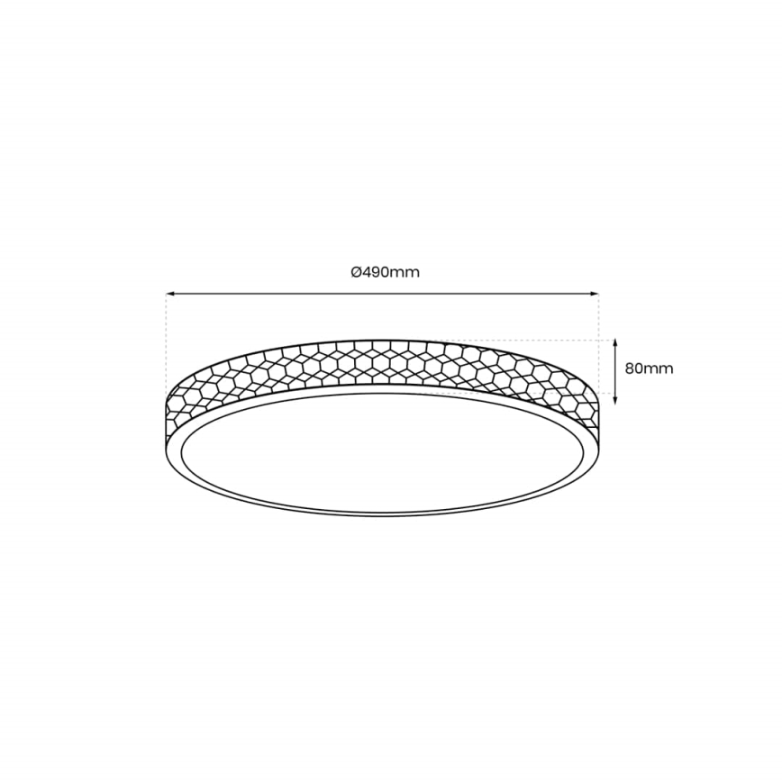 LED-kattovalaisin SHINY LED/34W/230V kulta