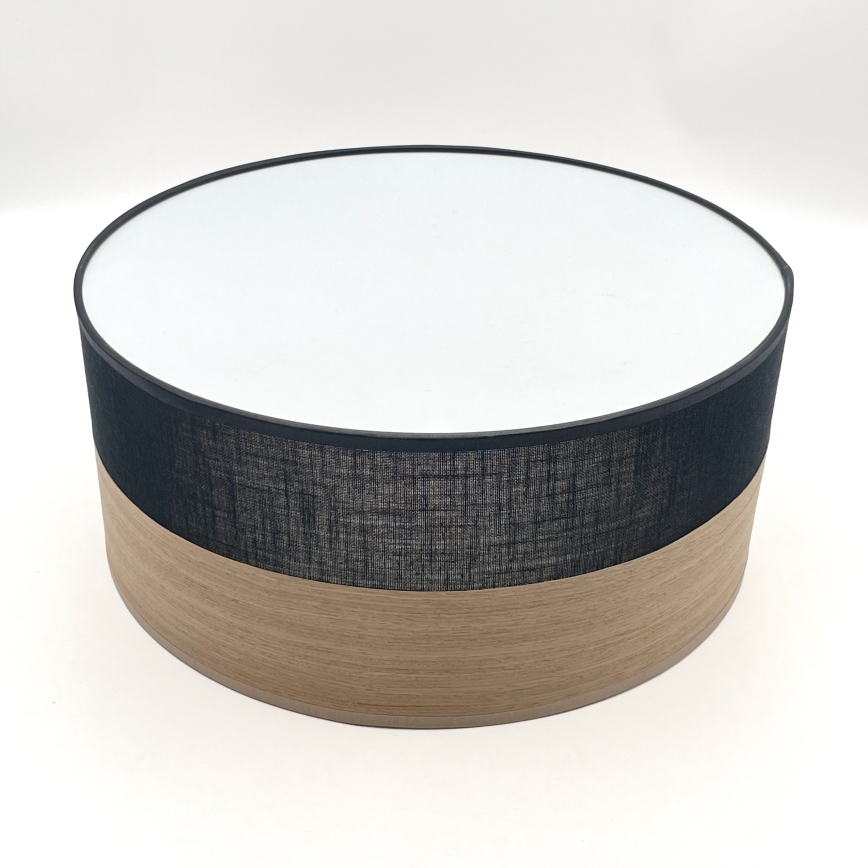 LED-kattovalaisin SIRJA WOOD LED/20W/230V halkaisija 35 cm musta/tammi