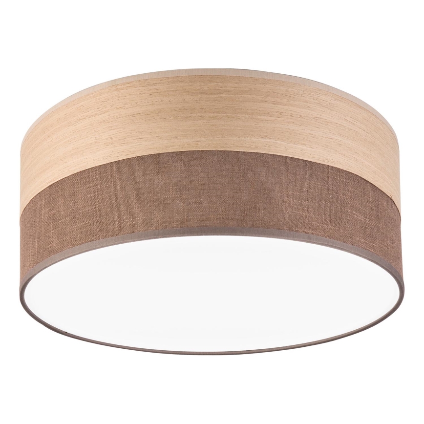 LED-kattovalaisin SIRJA WOOD LED/20W/230V halkaisija 35 cm ruskea/tammi