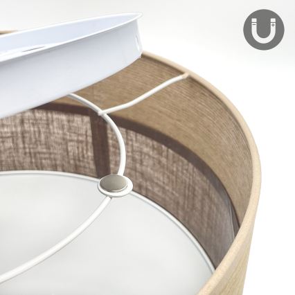 LED-kattovalaisin SIRJA WOOD LED/20W/230V halkaisija 35 cm ruskea/tammi