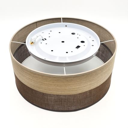LED-kattovalaisin SIRJA WOOD LED/20W/230V halkaisija 35 cm ruskea/tammi