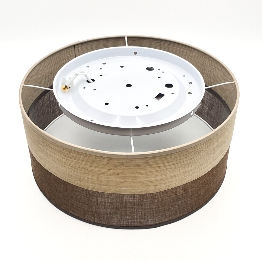 LED-kattovalaisin SIRJA WOOD LED/20W/230V halkaisija 35 cm ruskea/tammi