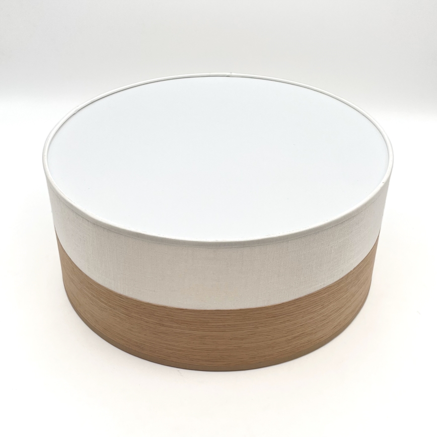LED-kattovalaisin SIRJA WOOD LED/20W/230V halkaisija 35 cm valkoinen/tammi