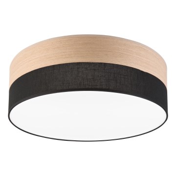 LED-kattovalaisin SIRJA WOOD LED/36W/230V halkaisija 45 cm musta/tammi