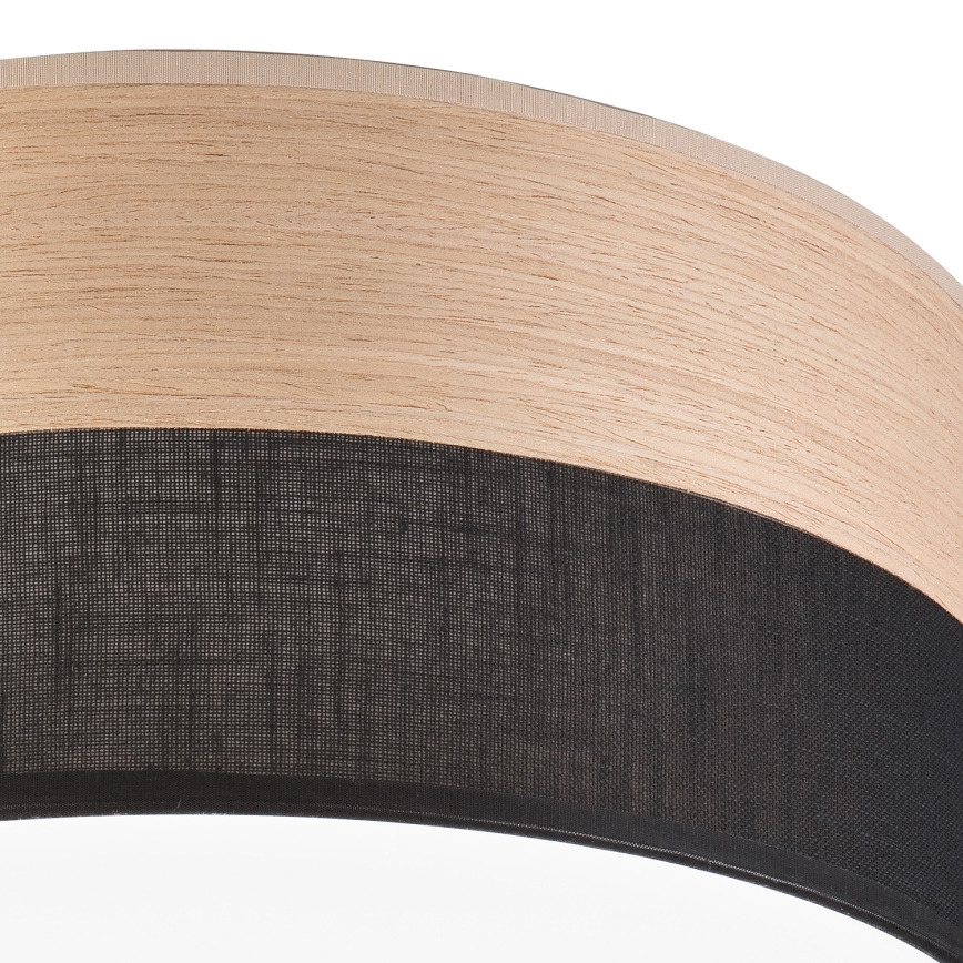 LED-kattovalaisin SIRJA WOOD LED/36W/230V halkaisija 45 cm musta/tammi