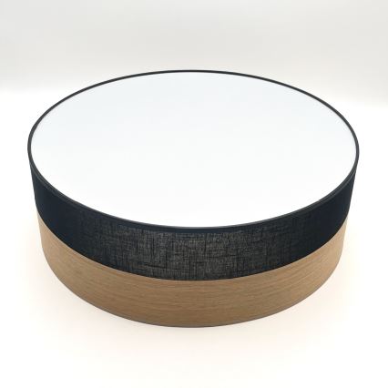 LED-kattovalaisin SIRJA WOOD LED/36W/230V halkaisija 45 cm musta/tammi