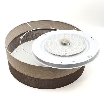 LED-kattovalaisin SIRJA WOOD LED/36W/230V halkaisija 45 cm ruskea/tammi