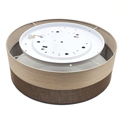 LED-kattovalaisin SIRJA WOOD LED/36W/230V halkaisija 45 cm ruskea/tammi