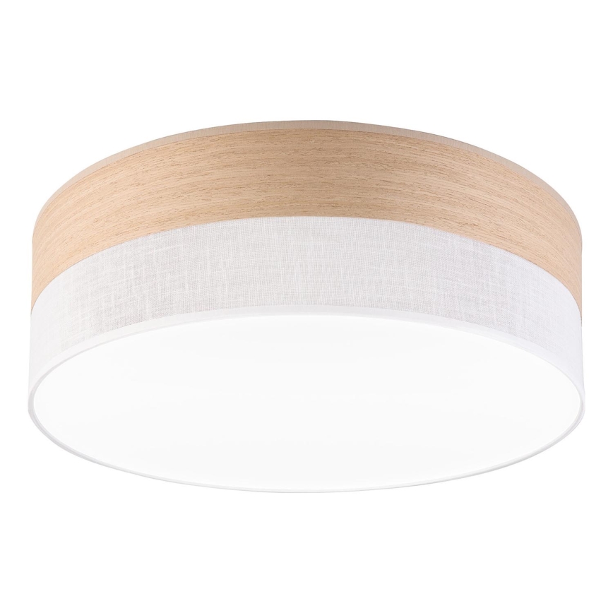 LED-kattovalaisin SIRJA WOOD LED/36W/230V halkaisija 45 cm valkoinen/tammi
