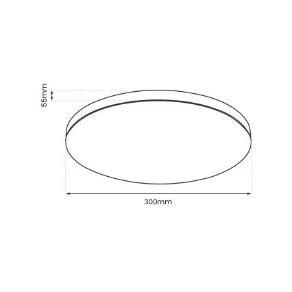 LED-kattovalaisin SLIMI LED/18W/230V IP40 musta