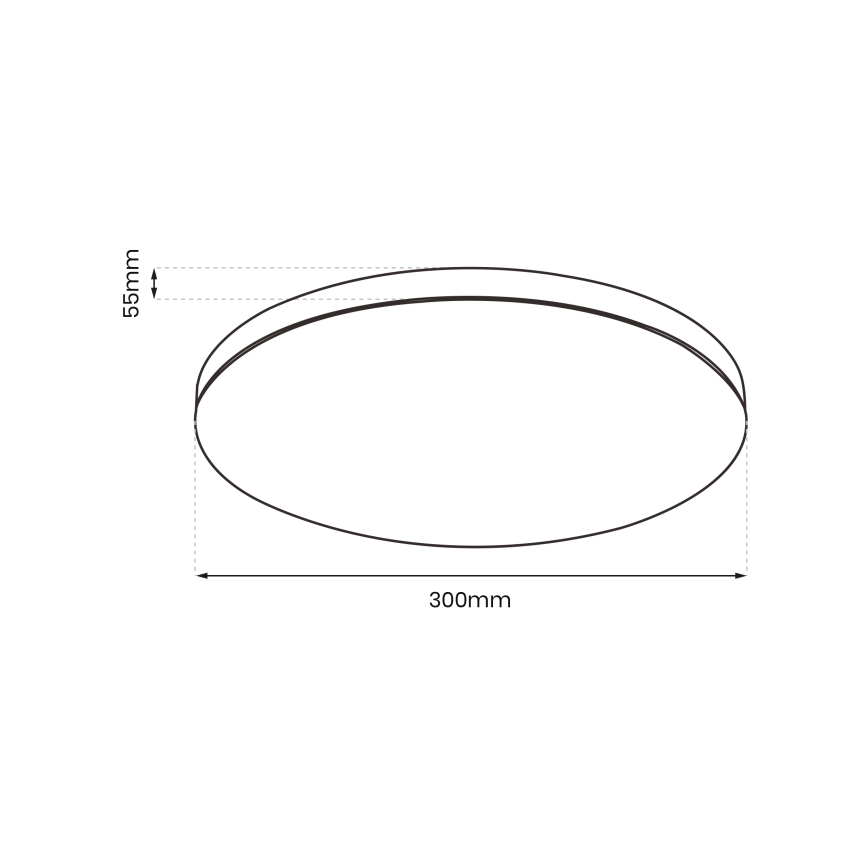 LED-kattovalaisin SLIMI LED/18W/230V IP40 musta