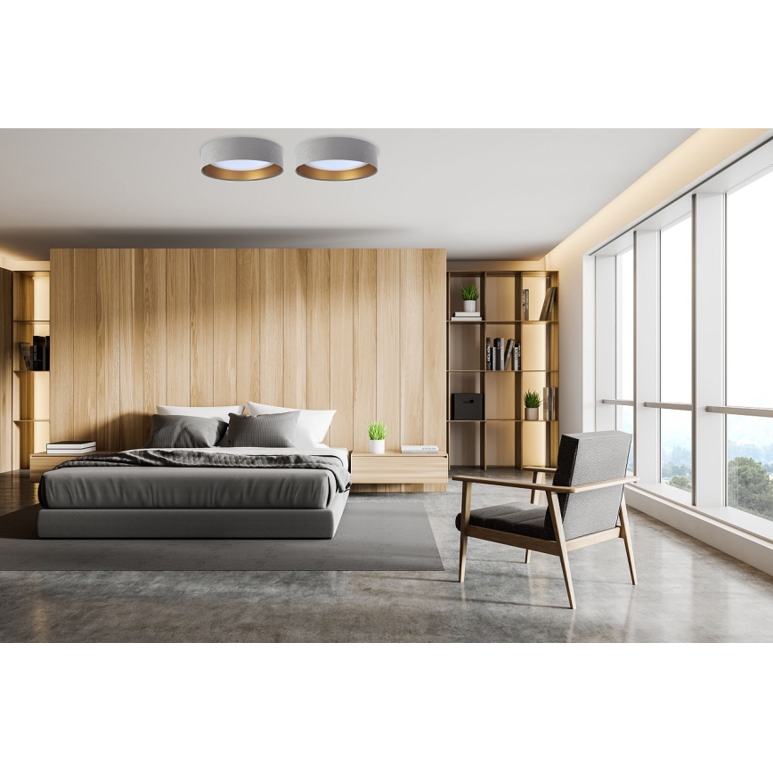 LED Himmennettävä kattovalaisin SMART GALAXY LED/24W/230V d. 45 cm 2700-6500K Wi-Fi Tuya harmaa/kulta + kaukosäädin