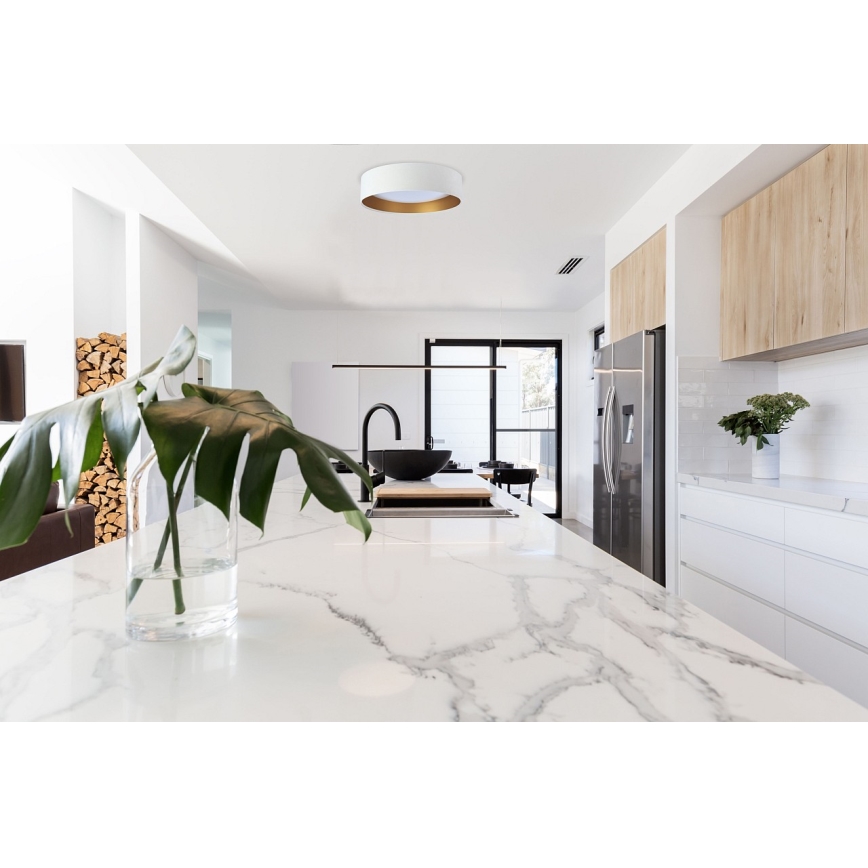 LED Himmennettävä kattovalaisin SMART GALAXY LED/24W/230V d. 45 cm 2700-6500K Wi-Fi Tuya valkoinen/kulta + kaukosäädin