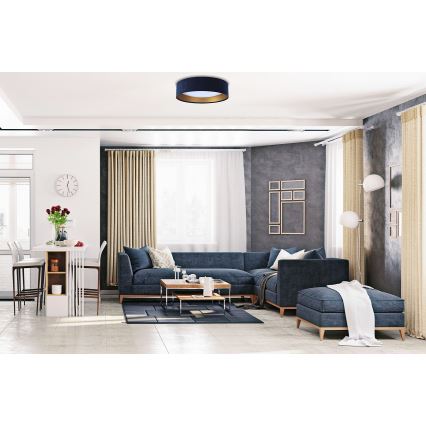 LED Himmennettävä kattovalaisin SMART GALAXY LED/36W/230V d. 55 cm 2700-6500K Wi-Fi Tuya sininen/kulta + kaukosäädin