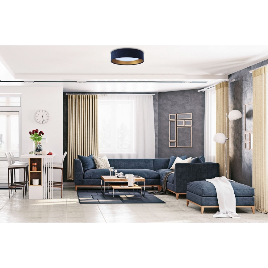 LED Himmennettävä kattovalaisin SMART GALAXY LED/36W/230V d. 55 cm 2700-6500K Wi-Fi Tuya sininen/kulta + kaukosäädin