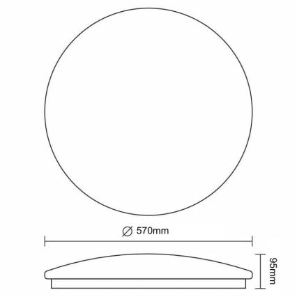 Himmennettävä LED-kattovalaisin STAR LED/60W/230V 3000-6500K + kauko-ohjaus