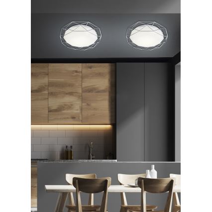 LED-kattovalaisin SVEN LED/24W/230V halkaisija 43 cm kiiltävä kromi