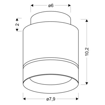 LED-kattovalaisin TUBA LED/12W/230V