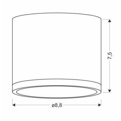 LED-kattovalaisin TUBA LED/9W/230V