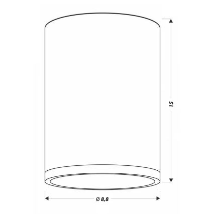 LED-kattovalaisin TUBA LED/9W/230V