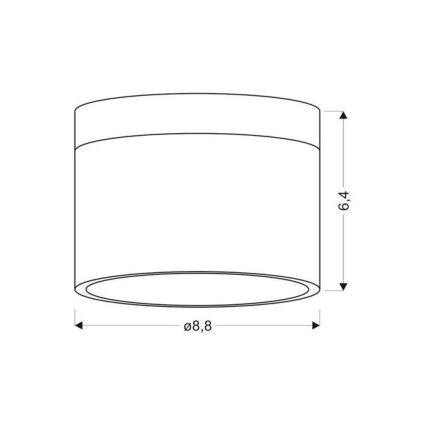 LED-kattovalaisin TUBA LED/9W/230V valkoinen/musta