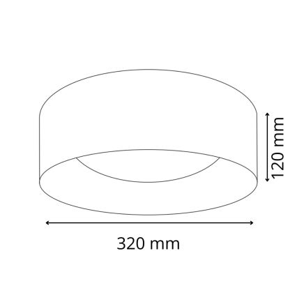 LED-kattovalaisin TULUZA LED/18W/230V halkaisija 32 cm valkoinen