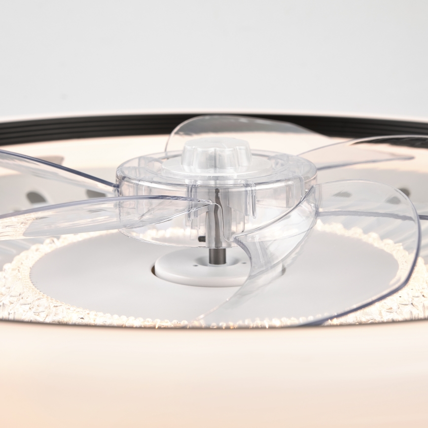 LED Himmennettävä kattovalaisin tuulettimella GEMMA LED/37W/230V valkoinen + kauko-ohjaus
