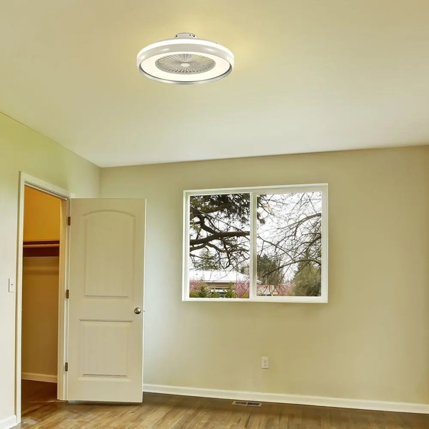 LED-kattovalaisin tuulettimella LED/45W/230V 3000/4000/6500K harmaa + kauko-ohjaus