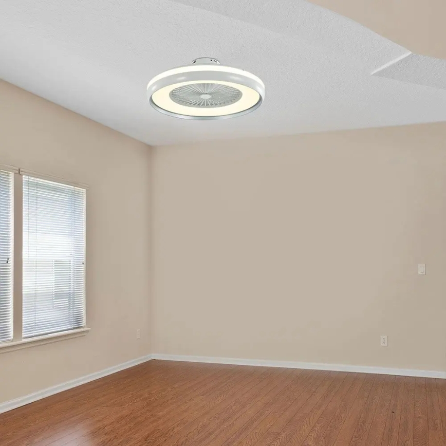 LED-kattovalaisin tuulettimella LED/45W/230V 3000/4000/6500K harmaa + kauko-ohjaus
