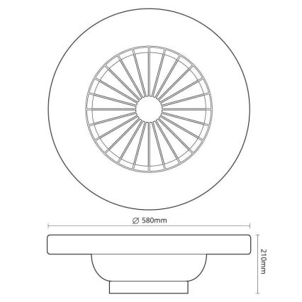 LED Himmennettävä kattovalaisin tuulettimella OPAL LED/72W/230V 3000-6500K + kauko-ohjaus