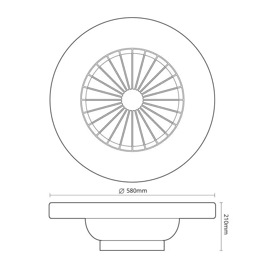 LED Himmennettävä kattovalaisin tuulettimella OPAL LED/72W/230V 3000-6500K + kauko-ohjaus