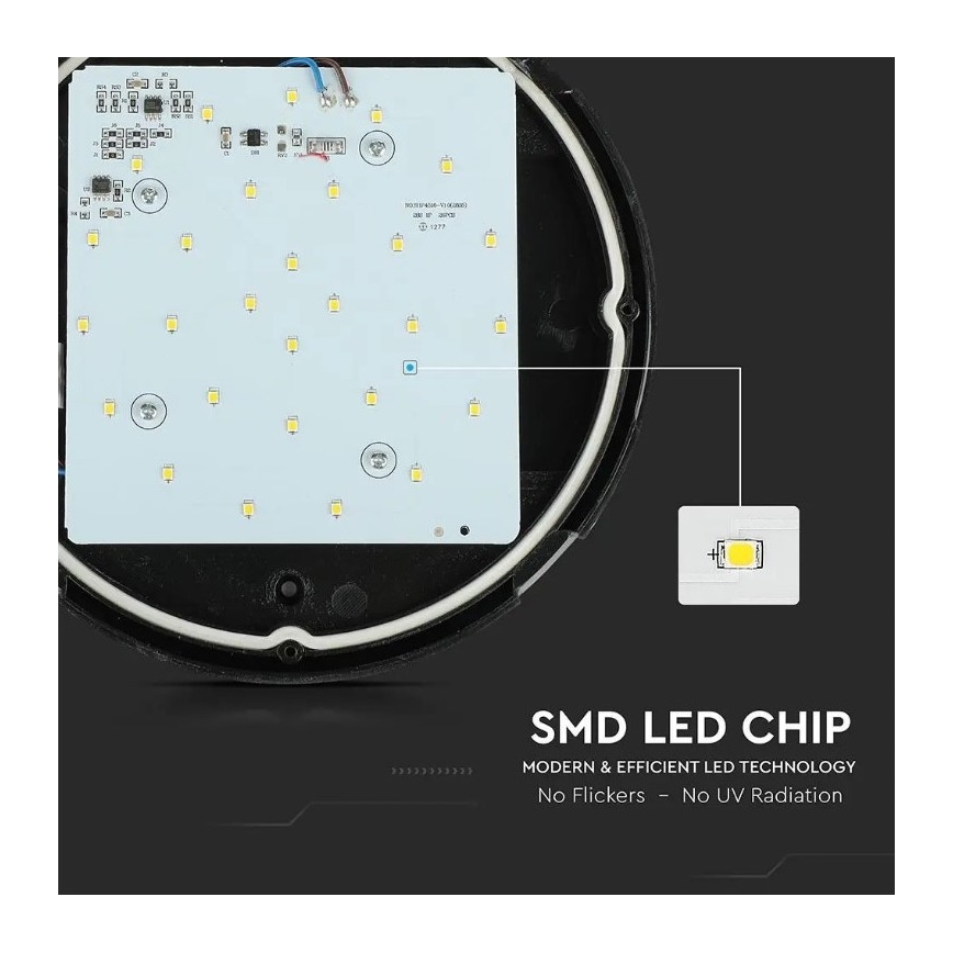 LED-kattovalaisin ulkokäyttöön LED/12W/230V IP54