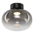 LED-kattovalaisin VASO LED/4W/230V halkaisija 18 cm musta/savuinen