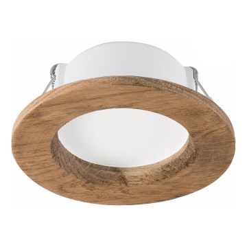 LED Kattovalaisin WOODY SPOT LED/5,5W/230V 4000K pähkinä Ø 10 cm
