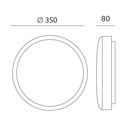 LED-kattovalaisin ZOE LED/24W/230V IP44 musta