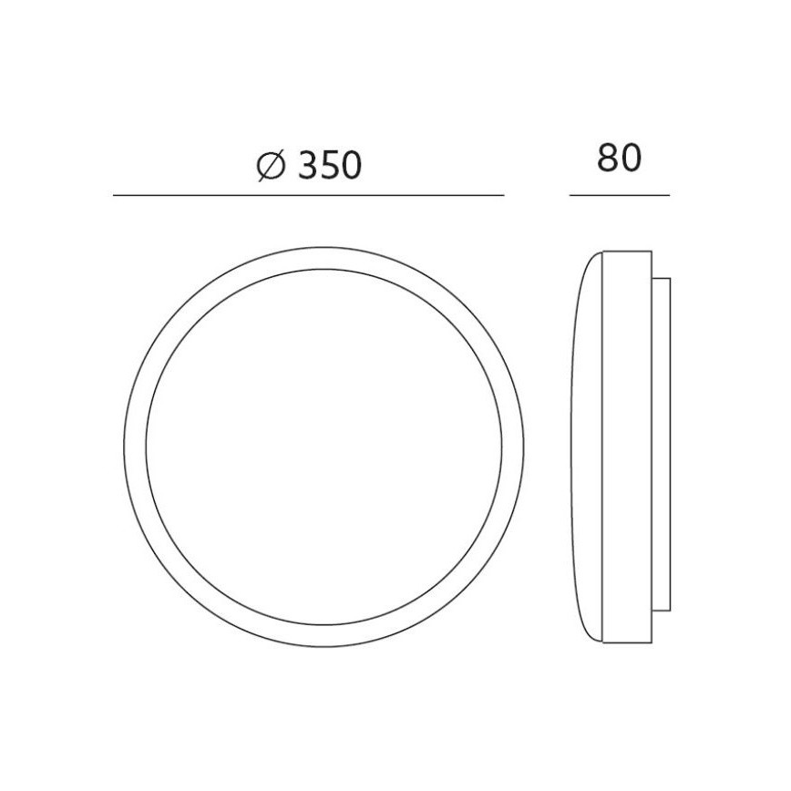 LED-kattovalaisin ZOE LED/24W/230V IP44 musta