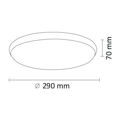 LED-kattovalo KERN LED/15W/230V d. 29 cm