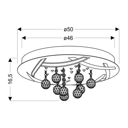 LED-kattovalo KORFU LED/30W/230V