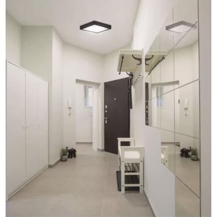 LED Kattovalo NEXXO LED/12,5W/230V 3000/3500/4000K 17x17 cm musta